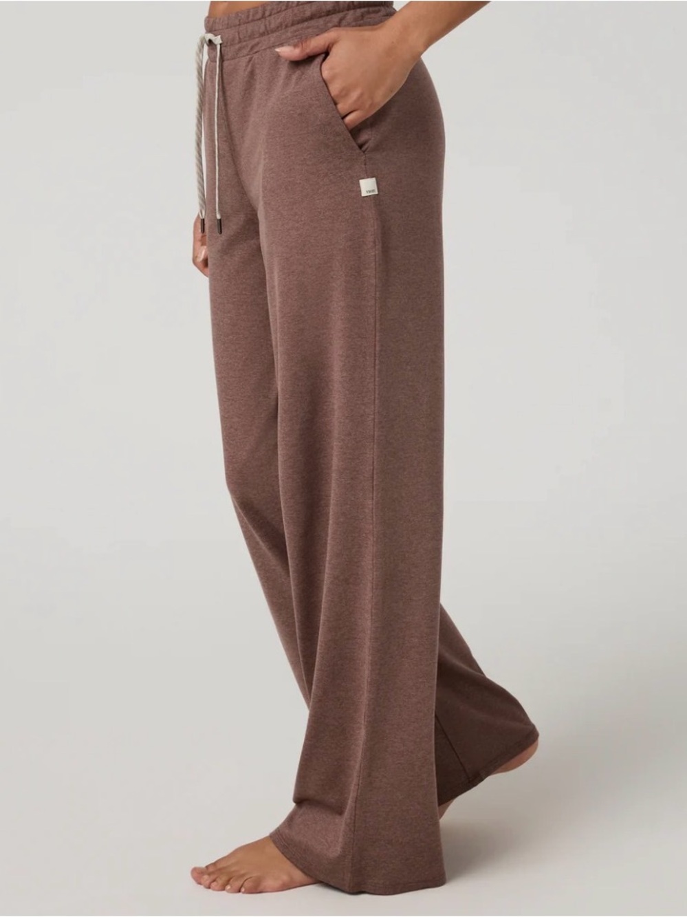 NWOT Vuori Halo Essential Wideleg Pant in Sable Heather Size XL - Picture 4 of 7